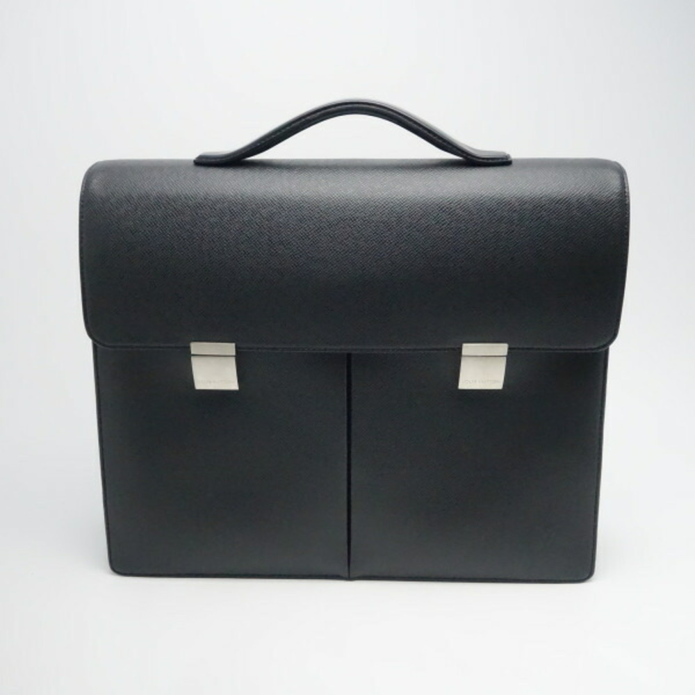 Louis Vuitton Document Bag Taiga Leather Kendall Ardoise Black